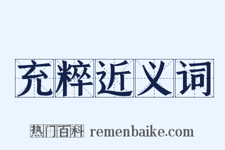 充粹近义词是什么意思的图片